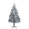 vidaXL Artificial Christmas Tree White 70.9" PVC and Steel and Plastic