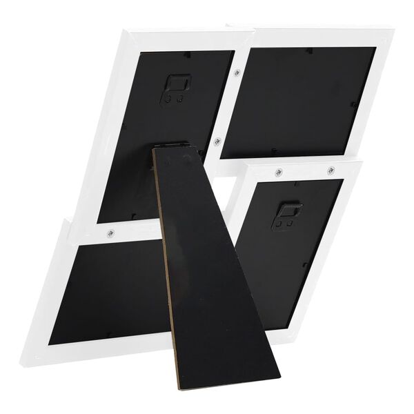 vidaXL Photo Frame White MDF, Polystyrene 4 x 6 in for each photo