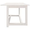 vidaXL Coffee Table White Solid Pine Wood Medium Simplistic