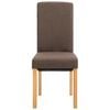 vidaXL Dining Chair Set of 4 Brown Fabric and wood Standard Ergonomic