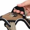 vidaXL Dog Harness Brown Polyester M Adjustable Armrests Dog Harness