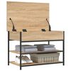 vidaXL Shoe Bench Sonoma oak Engineered wood, metal Medium