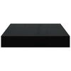vidaXL Wall Shelf High gloss black Honeycomb MDF, metal Small