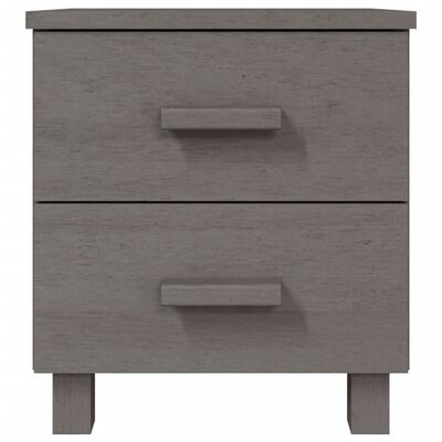 vidaXL Bedside Cabinets 2 pcs Light Gray 15.7"x13.8"x17.5" Solid Pinewood