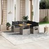 vidaXL Garden Sofa Set Grey PE Rattan Large Garden Sofa Set