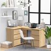 vidaXL Corner Desk Sonoma Oak Engineered Wood Large Corner Desk
