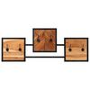 vidaXL Wall Coat Rack Natural wood and black