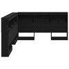 vidaXL Storage Headboard with Shelf Black Oak 62.99 in Engineered Wood