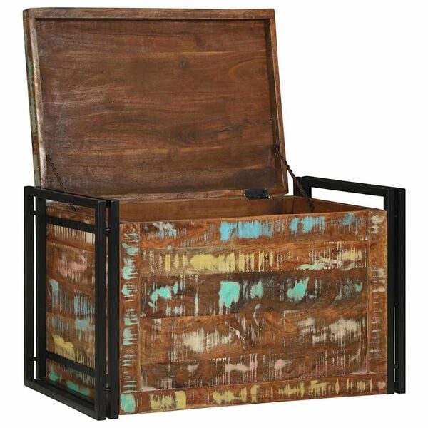 vidaXL Storage Box 31.50 x 19.69 x 19.69 in Reclaimed Wood