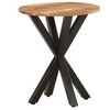 vidaXL Side Table Natural wood tones; Black legs