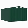vidaXL Garden Shed Green Galvanized steel 101.2 x 117.3 x 70.1 in