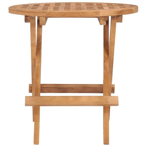 vidaXL Garden Table Teak Solid Teak wood Small Foldable Folding Table