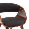 vidaXL Dining Chair Set of 2 Grey and dark brown Fabric and bentwood