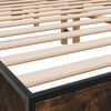 vidaXL Bed Frame Smoked Oak Engineered wood, metal King Size