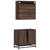 vidaXL Bathroom Furniture Set Brown oak Engineered wood Medium