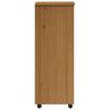 vidaXL Rolling Cabinet Honey Brown Solid Pine Wood, Engineered Wood, Plastic