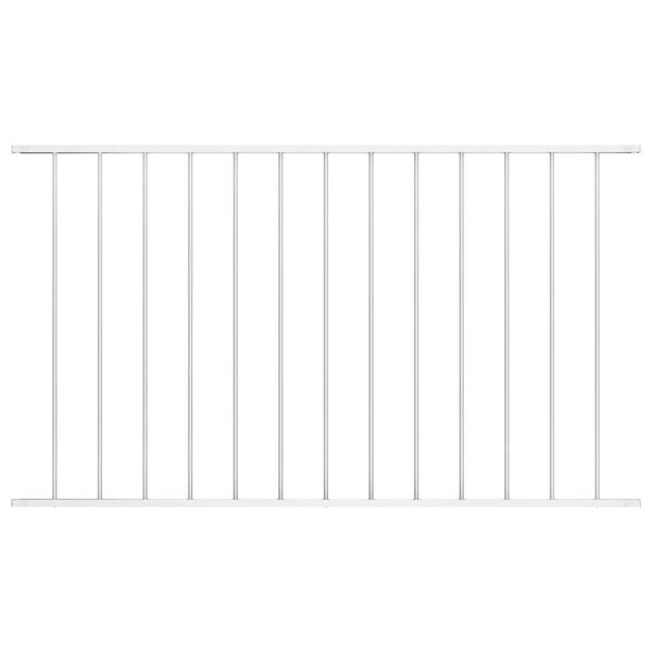 vidaXL Fence Panel Powder-coated Steel 5.6x3.3' White