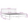 vidaXL Bed Frame Black Engineered Wood and Metal Super King Durable