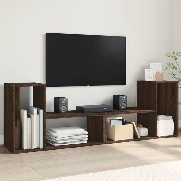 vidaXL TV Cabinet Brown oak Engineered wood Standard TV Cabinet