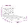 vidaXL Bed Frame Grey Solid Pine Wood Double Durable Bed Frame