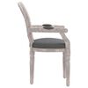 vidaXL Dining Chair Dark Grey 100% polyester, foam, solid wood Standard