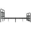 vidaXL Bed Frame Black Steel Super King Metal Bed Frame Rectangular