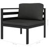 vidaXL Garden Lounge Set Anthracite Aluminum, Polyester 3 Piece Set