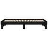 vidaXL Day Bed Black Solid pine wood Double Extendable Day Bed