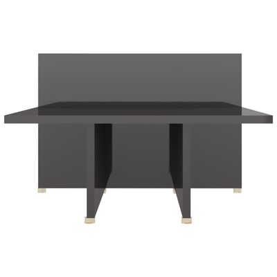 vidaXL Coffee Table High Gloss Gray 43.9"x19.7"x13" Engineered Wood