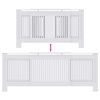 vidaXL Radiator Cover 2 pcs White 80.71 x 8.07 x 32.09 in