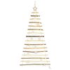 vidaXL Christmas Tree with 80 LEDs Natural 59.1" Solid Ash wood