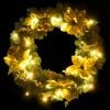 vidaXL Christmas Wreath Green and gold PVC 23.6 in Decorative Inlays