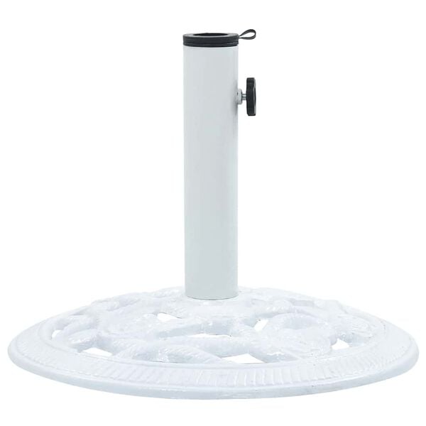 vidaXL Umbrella Base White Cast iron 15.7 in diameter base