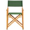 vidaXL Chair Natural wood and green Solid acacia wood and polyester