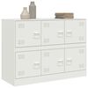 vidaXL Sideboard White Cold-rolled steel Medium Sideboard Rectangular