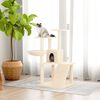 vidaXL Cat Tree Cream Engineered wood, plush, sisal Medium Nice Design