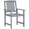 vidaXL Patio Chair Set of 4 Gray Solid acacia wood Standard Durable