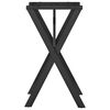 vidaXL Dining Table Leg Black Powder-coated steel Standard Durable