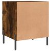 vidaXL Bedside Cabinet Smoked Oak Engineered Wood, Iron Small Storage