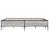 vidaXL Bed Frame Grey Sonoma Engineered Wood 63x79 in Durable
