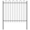 vidaXL Garden Fence 2 pcs Grey 11.15 x 4.92 ft Powder-coated Steel
