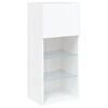vidaXL TV Cabinet White Engineered wood, Glass TV Cabinet Rectangular