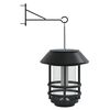 vidaXL Solar Outdoor Wall Lantern Set of 4 Black and transparent