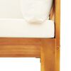 vidaXL Garden Sofa Set Cream White Solid Acacia Wood Medium