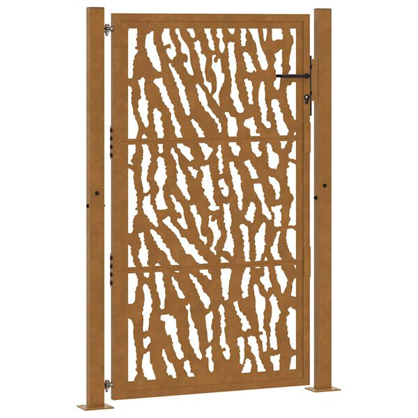 vidaXL Garden Gate 39.4x59.1" Weathering Steel Trace Design