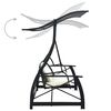 vidaXL Swing Bench Black, Cream White