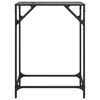 vidaXL Console Table Black glass Steel and glass Simple Console Table