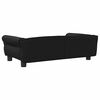 vidaXL Dog Bed Black Faux Leather, Pine Wood, Foam Small