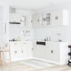 vidaXL Kitchen Cabinet Set White Engineered wood and glass