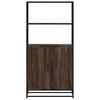 vidaXL Highboard Brown Oak Engineered Wood Slim Highboard Rectangular